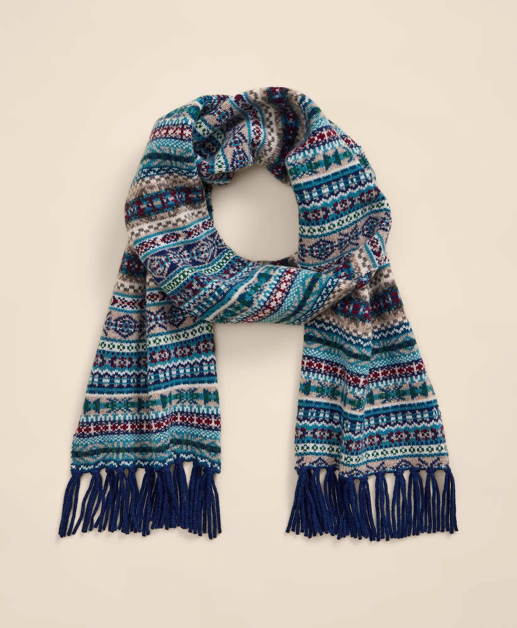Merino Wool Fair Isle Scarf, image 2
