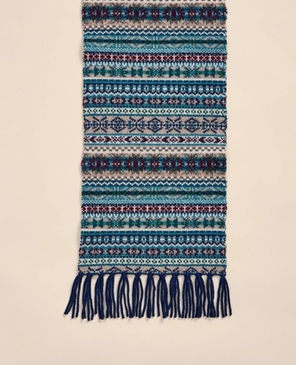 Merino Wool Fair Isle Scarf, image 3