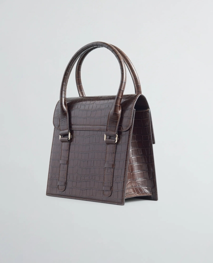 Crocodile-Embossed Leather Handbag Crocodile-Embossed Leather Handbag