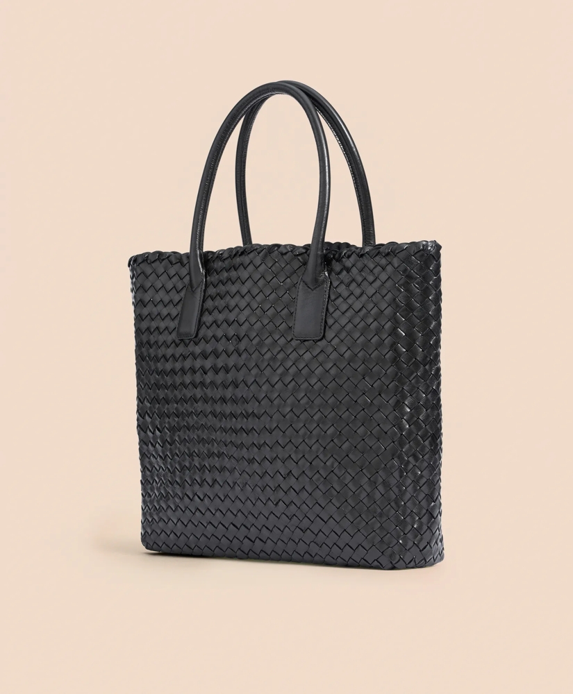 Woven Leather Tote Bag