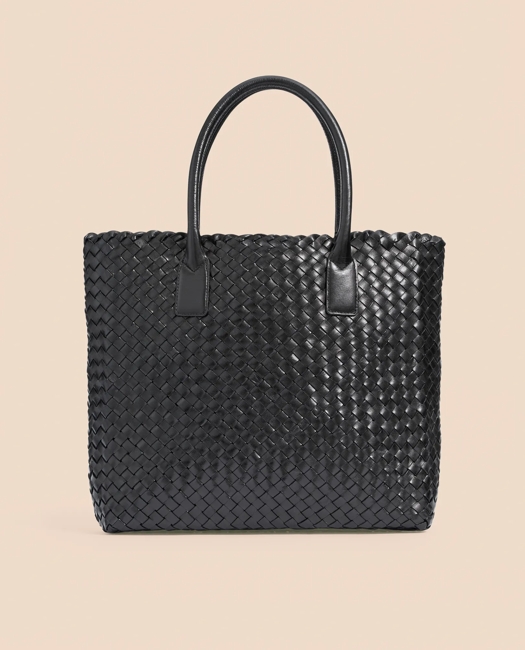 Woven Leather Tote Bag
