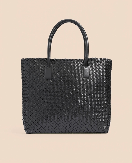 Woven Leather Tote Bag, image 2