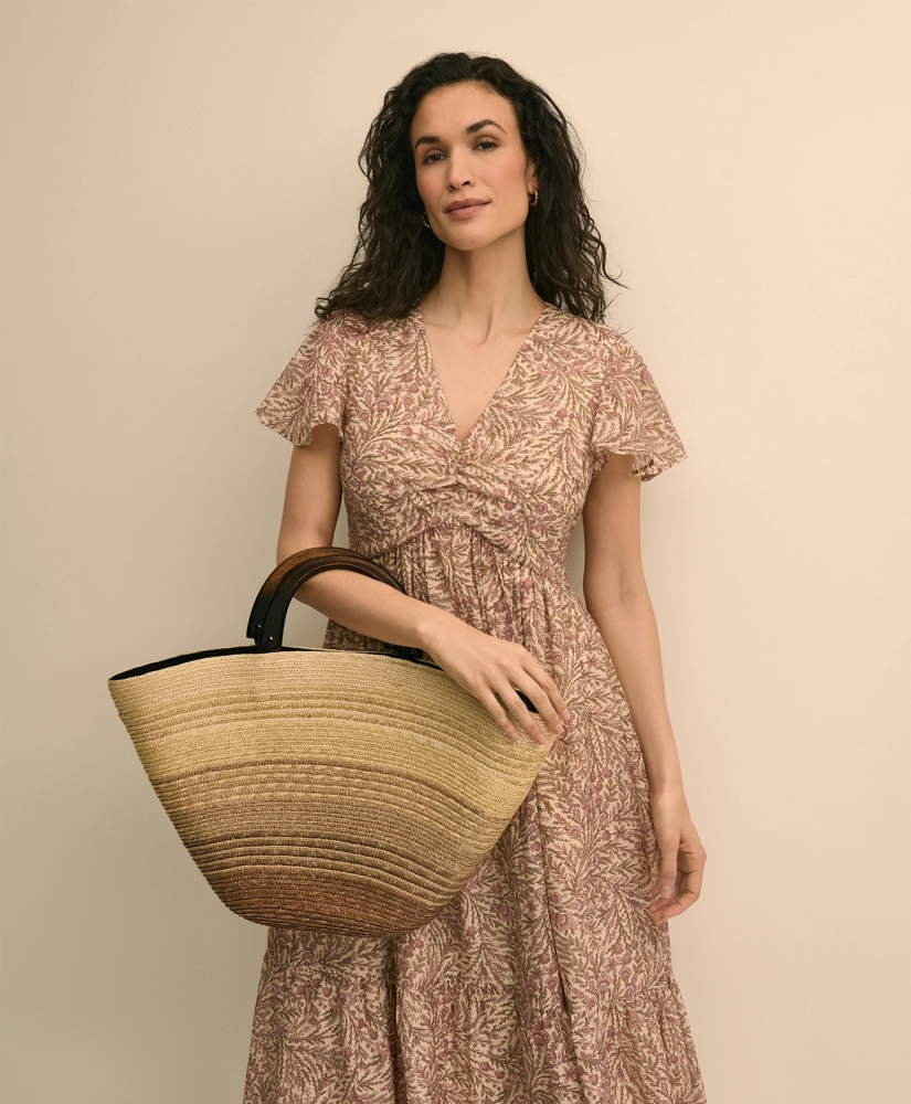 Eugenia Kim Wood-Straw Ombre Beach Bag, image 1