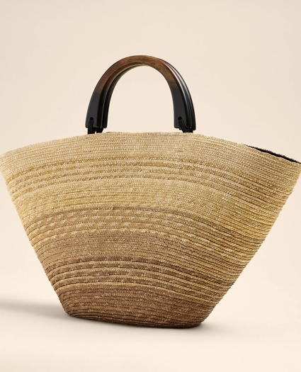 Eugenia Kim Wood-Straw Ombre Beach Bag, image 3