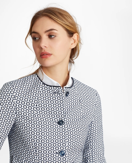 Floral Jacquard Cropped Jacket, image 3