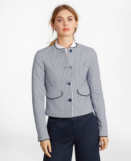 Floral Jacquard Cropped Jacket, image 4