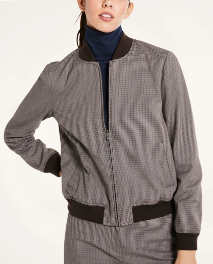 Microcheck Bomber Jacket, image 1
