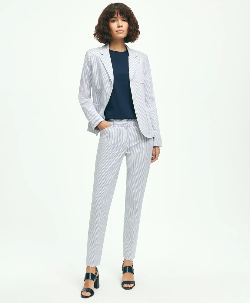 Stretch Cotton Seersucker Jacket, image 5