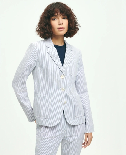 Stretch Cotton Seersucker Jacket, image 2