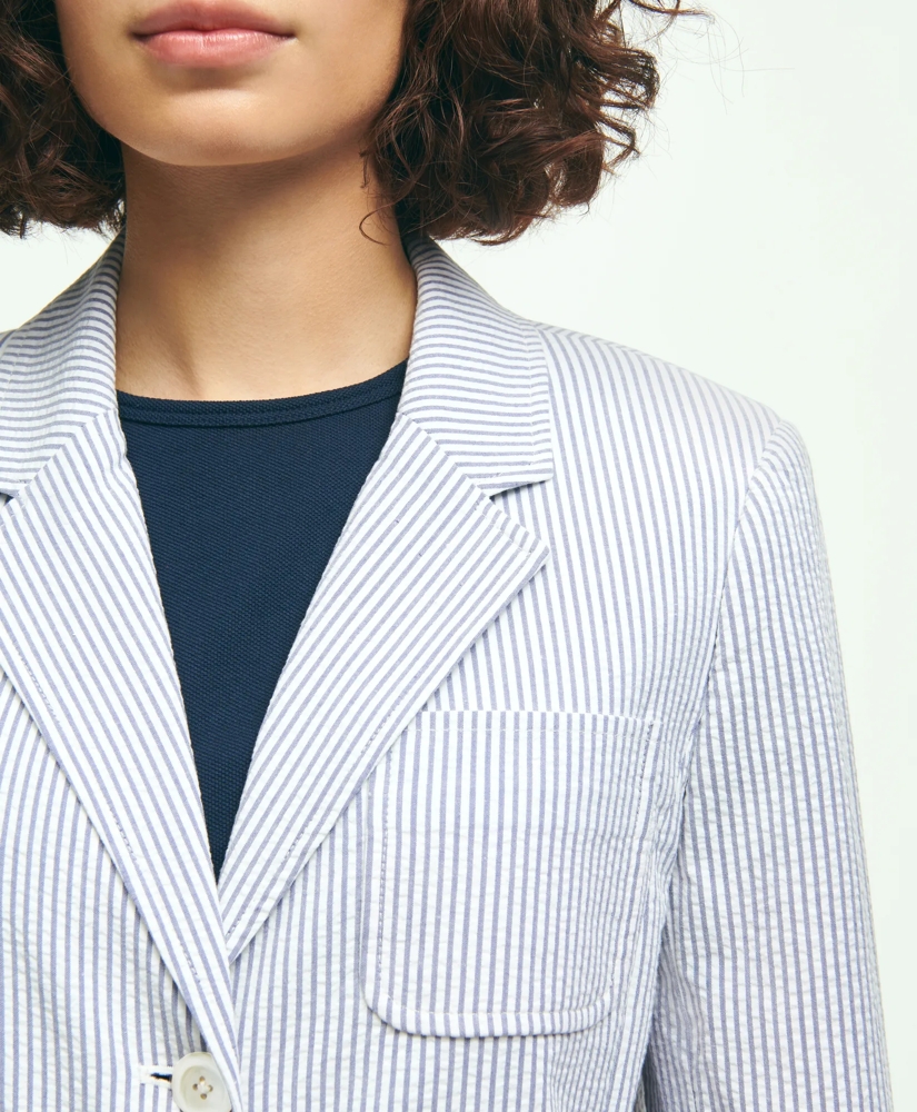 Stretch Cotton Seersucker Jacket, image 3