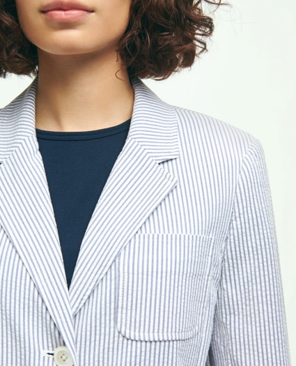 Stretch Cotton Seersucker Jacket, image 3