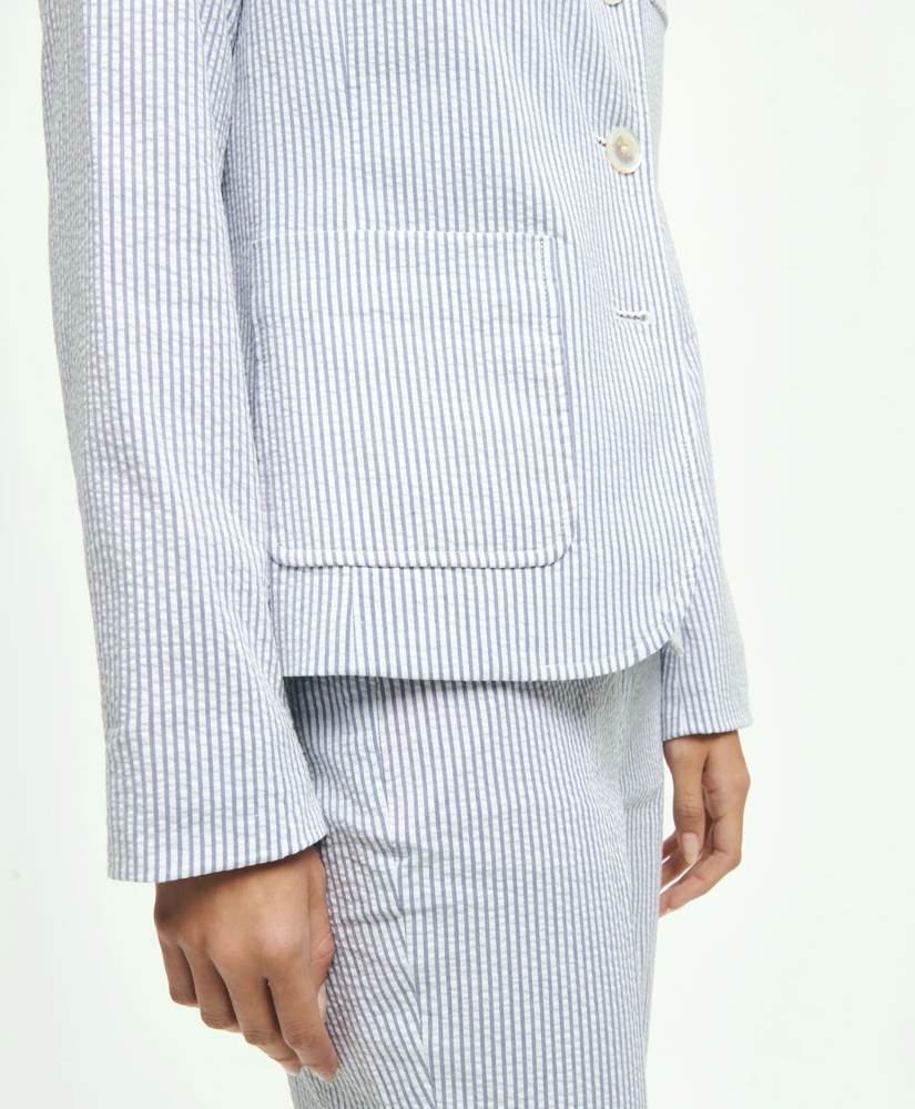 Stretch Cotton Seersucker Jacket, image 7