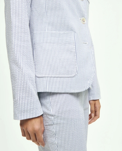 Stretch Cotton Seersucker Jacket, image 7