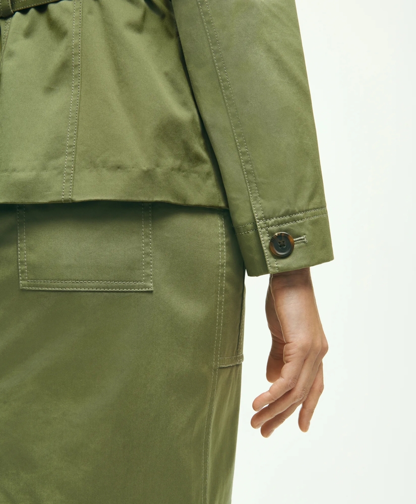 Stretch Cotton Twill Belted Safari Jacket, image 6