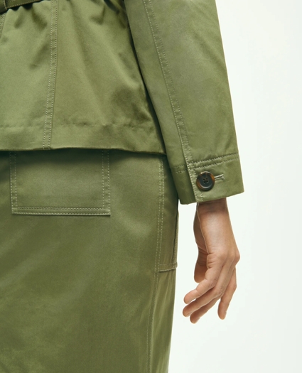 Stretch Cotton Twill Belted Safari Jacket, image 6