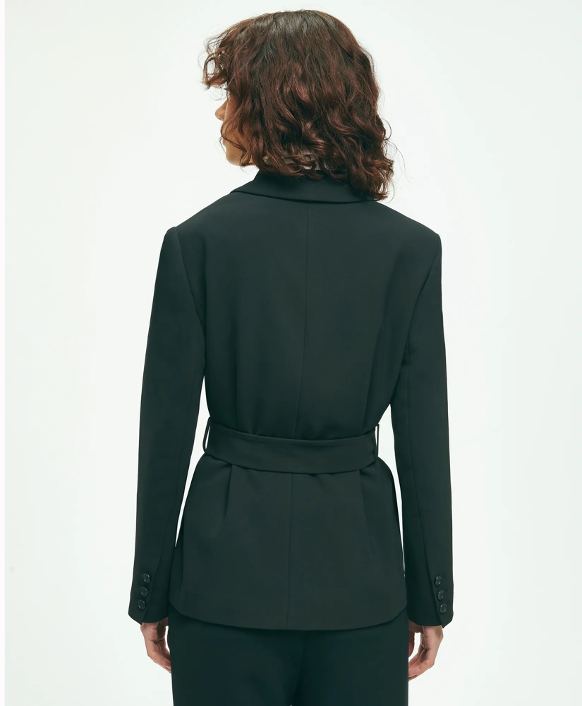 Fine Twill Crepe Belted Jacket
