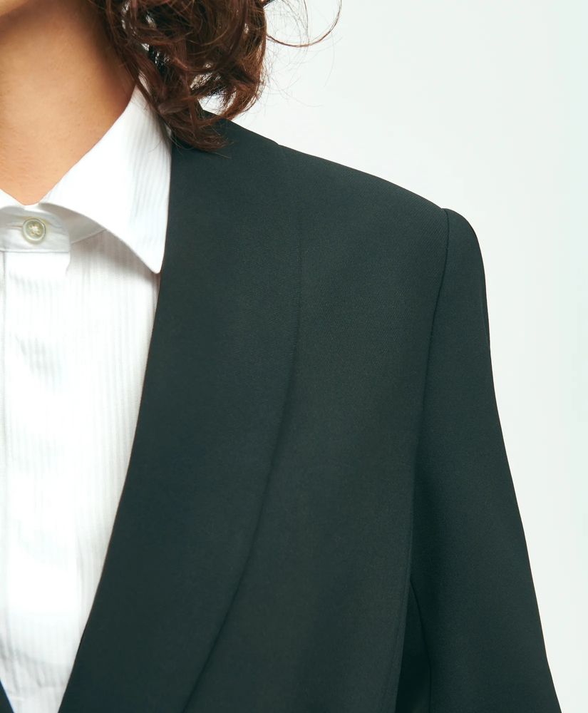 Fine Twill Crepe Belted Jacket, image 4