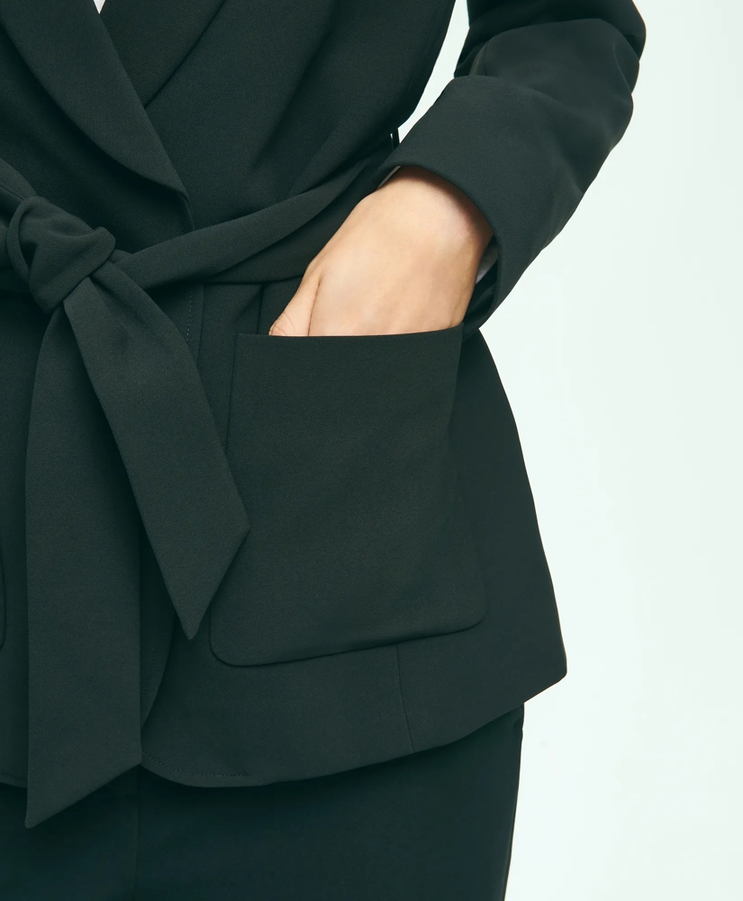 Fine Twill Crepe Belted Jacket, image 6