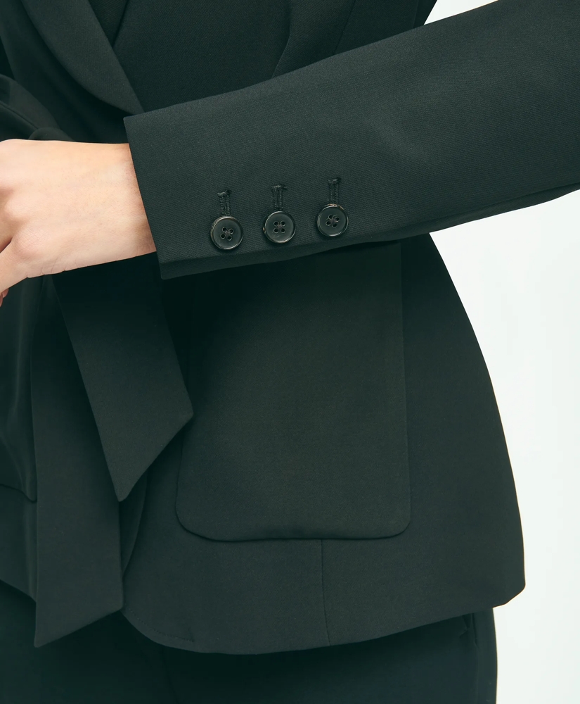 Fine Twill Crepe Belted Jacket, image 7