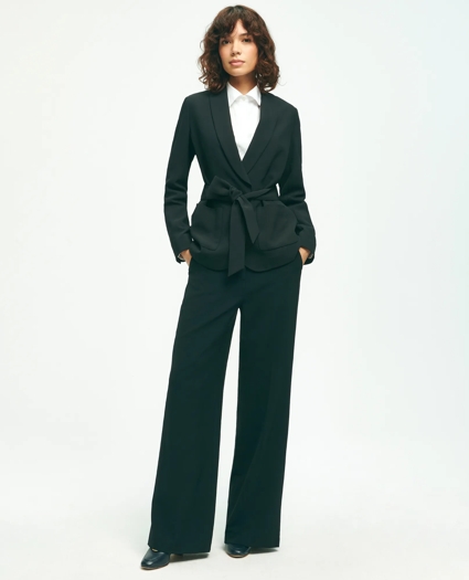 Fine Twill Crepe Belted Jacket, image 2
