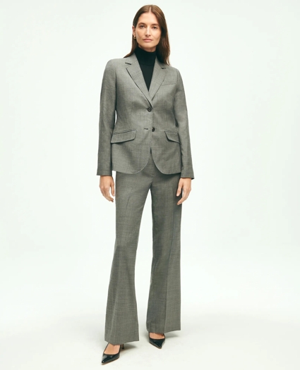Stretch Wool Twill 2-Button Sharkskin Jacket, image 2