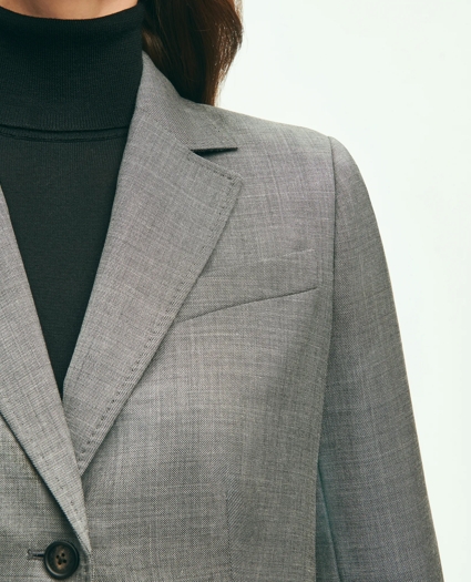 Stretch Wool Twill 2-Button Sharkskin Jacket, image 4