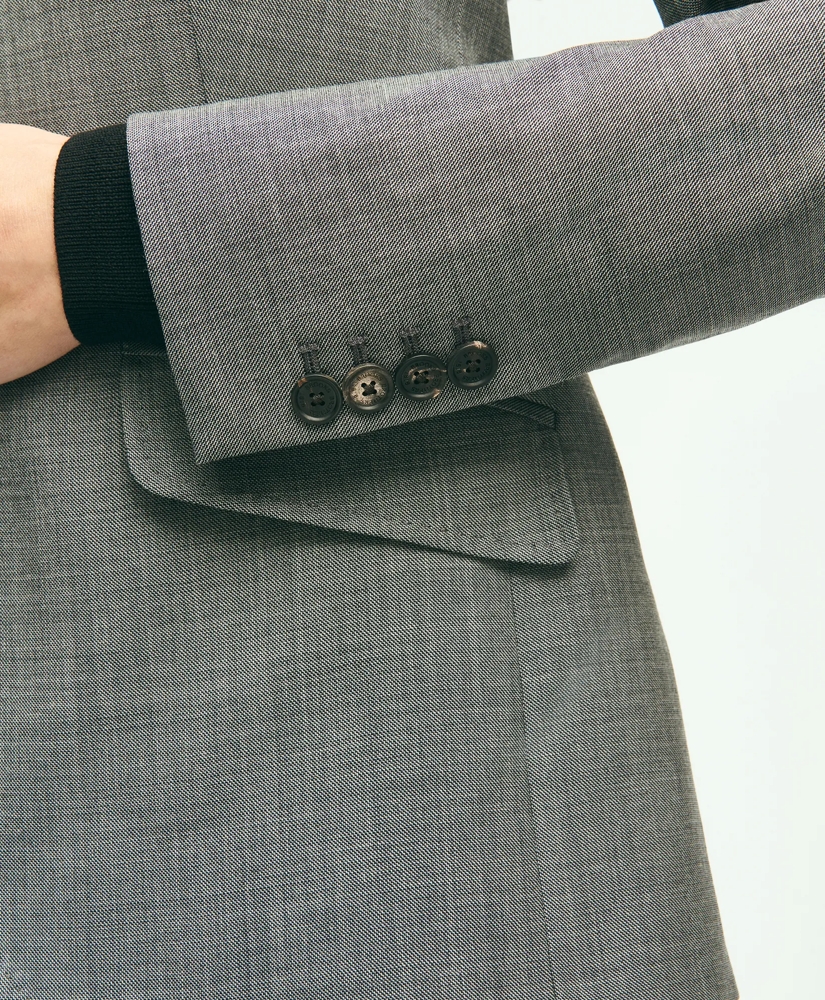 Stretch Wool Twill 2-Button Sharkskin Jacket, image 5