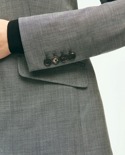 Stretch Wool Twill 2-Button Sharkskin Jacket, image 5