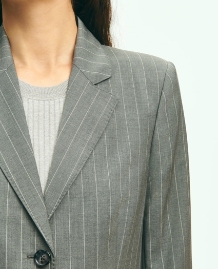 Pinstripe Jacket in Wool Blend, image 3