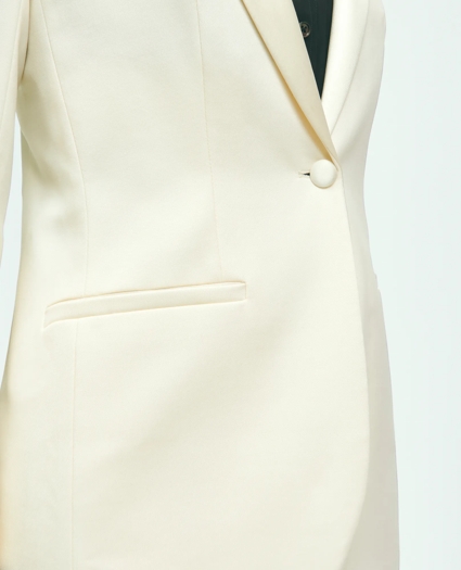 Black Fleece Peak Lapel Dinner Jacket in Merino Wool-Silk Faille, image 4