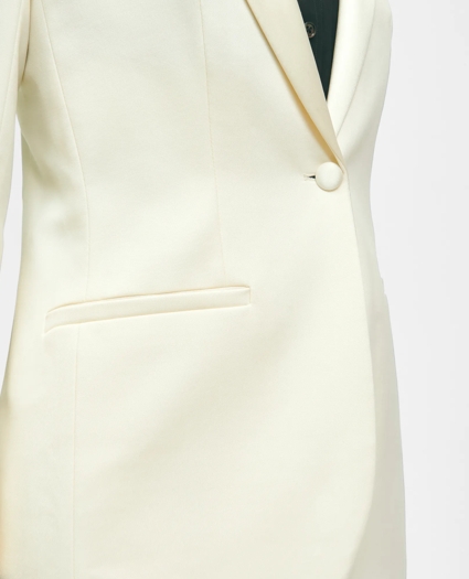 Black Fleece Peak Lapel Dinner Jacket in Merino Wool-Silk Faille, image 4