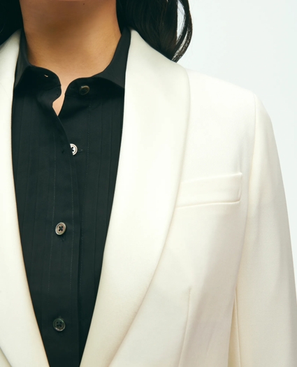 Black Fleece Peak Lapel Dinner Jacket in Merino Wool-Silk Faille, image 6