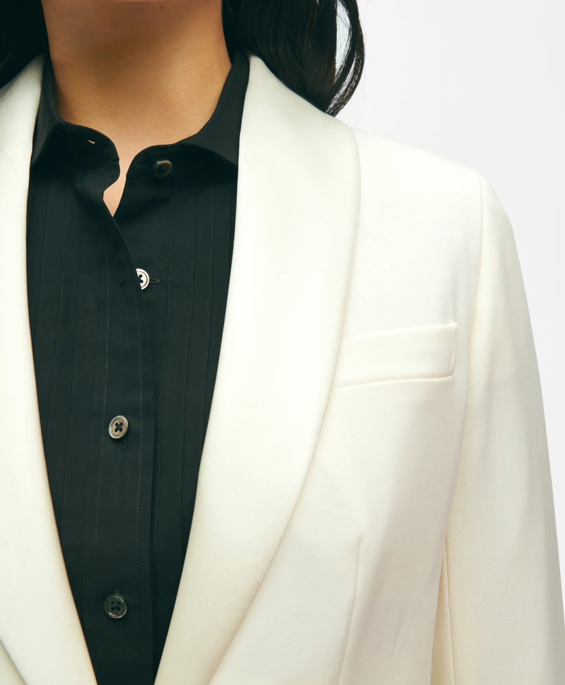 Black Fleece Peak Lapel Dinner Jacket in Merino Wool-Silk Faille, image 6