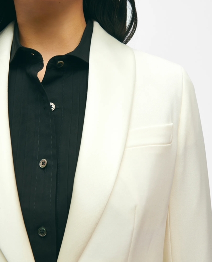 Black Fleece Peak Lapel Dinner Jacket in Merino Wool-Silk Faille, image 6