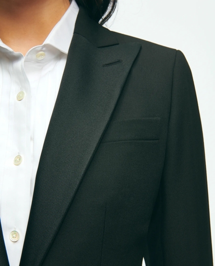 Black Fleece Peak Lapel Dinner Jacket in Merino Wool-Silk Faille, image 4