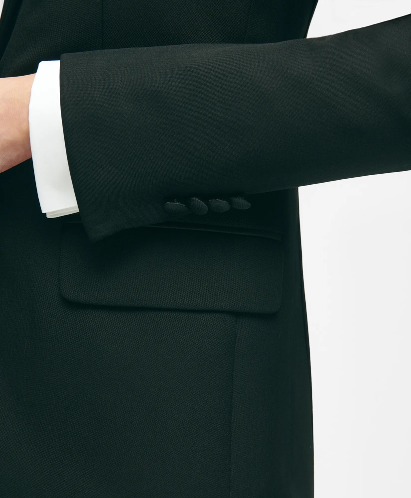 Black Fleece Peak Lapel Dinner Jacket in Merino Wool-Silk Faille, image 5