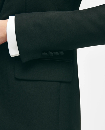 Black Fleece Peak Lapel Dinner Jacket in Merino Wool-Silk Faille, image 5