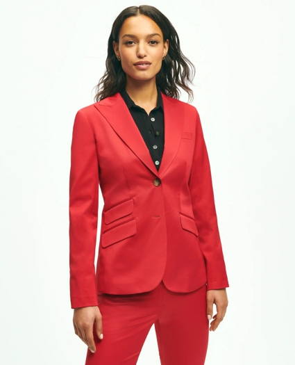 Peak Lapel Cotton Sateen Jacket, image 1