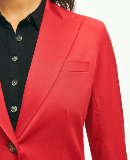 Peak Lapel Cotton Sateen Jacket, image 3