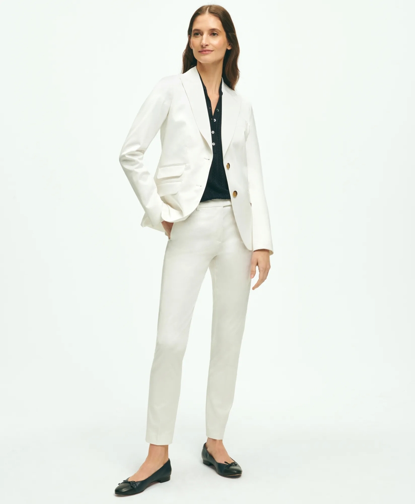 Peak Lapel Cotton Sateen Jacket, image 4