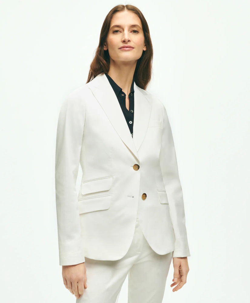 Peak Lapel Cotton Sateen Jacket, image 5