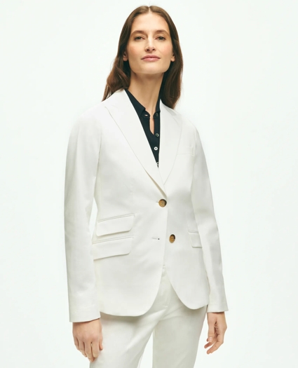 Peak Lapel Cotton Sateen Jacket, image 5
