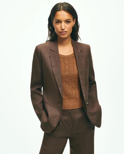 Linen One-Button Jacket, image 1