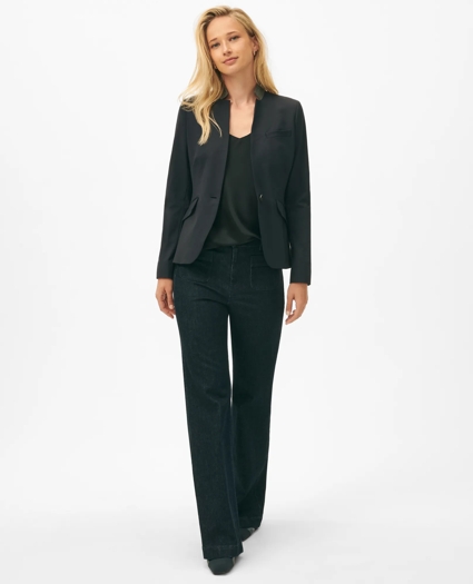The Essentials Stand Collar Jacket in Wool Blend, image 2
