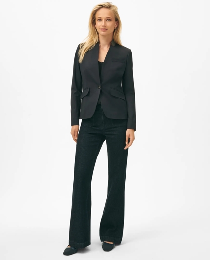The Essentials Stand Collar Jacket in Wool Blend, image 5