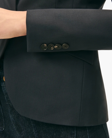 The Essentials Stand Collar Jacket in Wool Blend, image 6