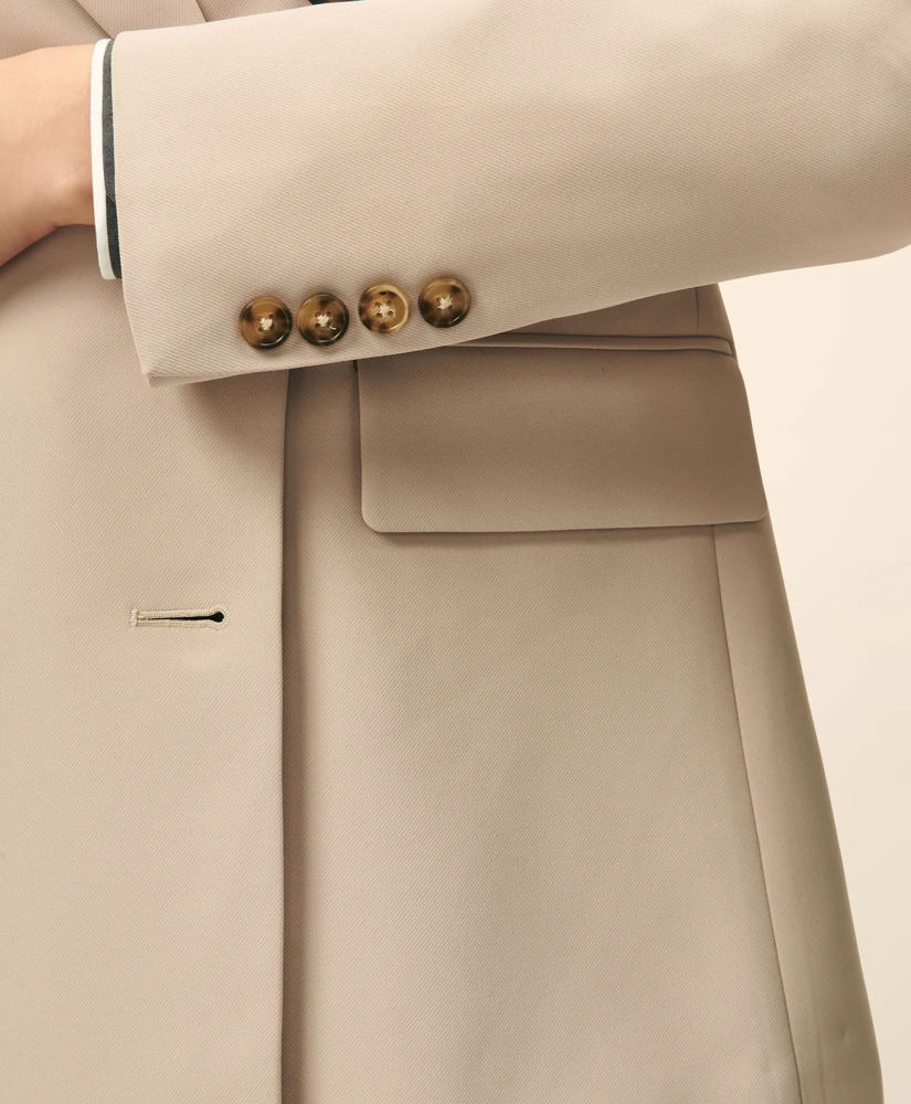 Double-Breasted Peak Lapel Jacket in Fine Twill Stretch Crepe, image 6