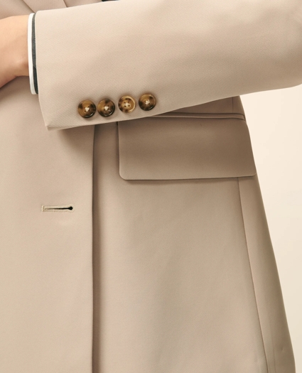 Double-Breasted Peak Lapel Jacket in Fine Twill Stretch Crepe, image 6
