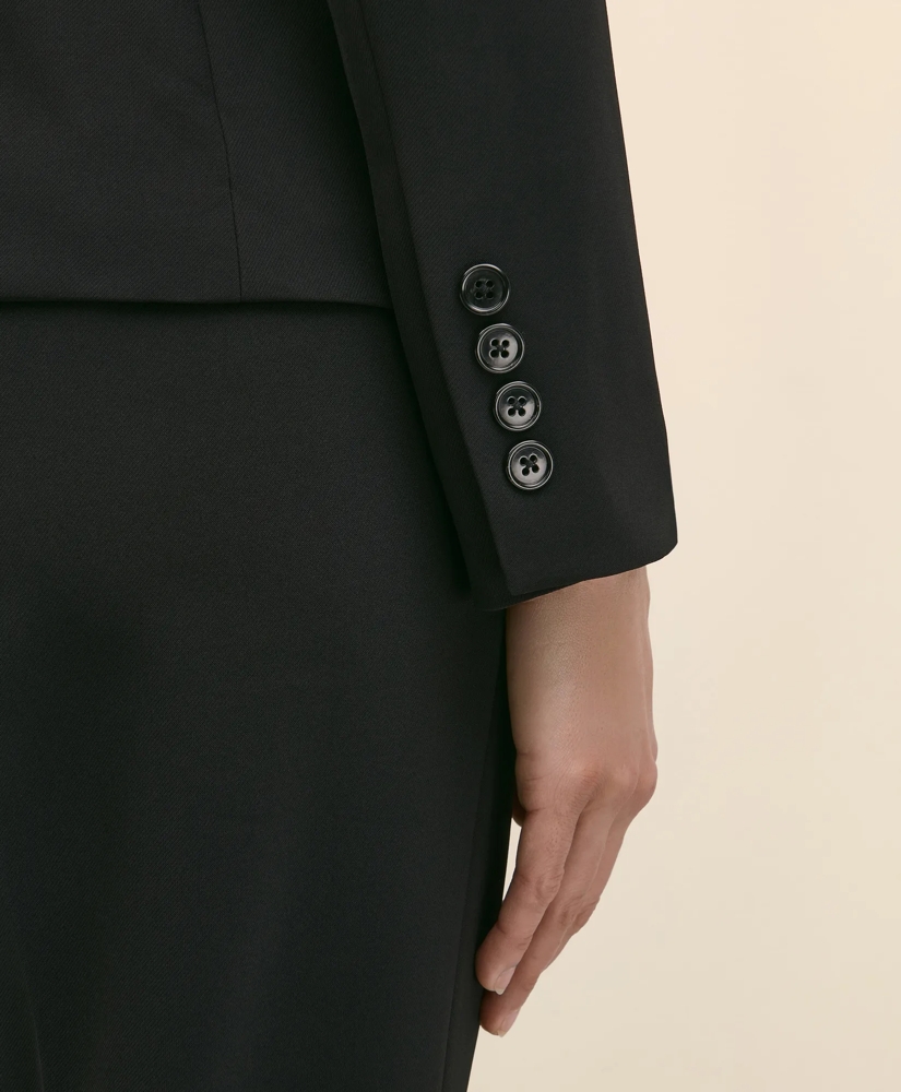 Single-Breasted Peak Lapel Jacket in Fine Twill Stretch Crepe, image 5