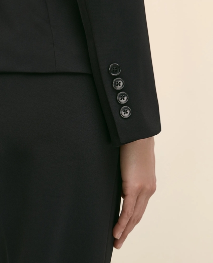 Single-Breasted Peak Lapel Jacket in Fine Twill Stretch Crepe, image 5